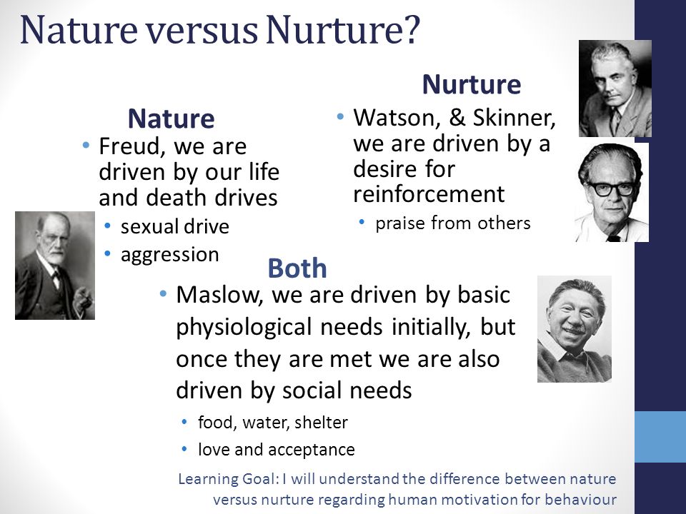 an analysis of the debate on nature versus nurture The difference between nature and nurture is an age-old scientific debate dealing with animals have you ever had a dog or cat, or even looked at someone else’s dog or cat and wondered is that animal that way naturally or are they trained. an analysis of the debate on nature versus nurture The difference between nature and nurture is an age-old scientific debate dealing with animals have you ever had a dog or cat, or even looked at someone else’s dog or cat and wondered is that animal that way naturally or are they trained.