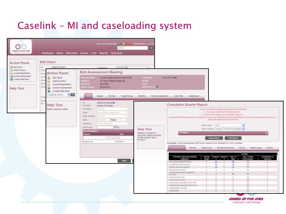 Caselink – MI and caseloading system