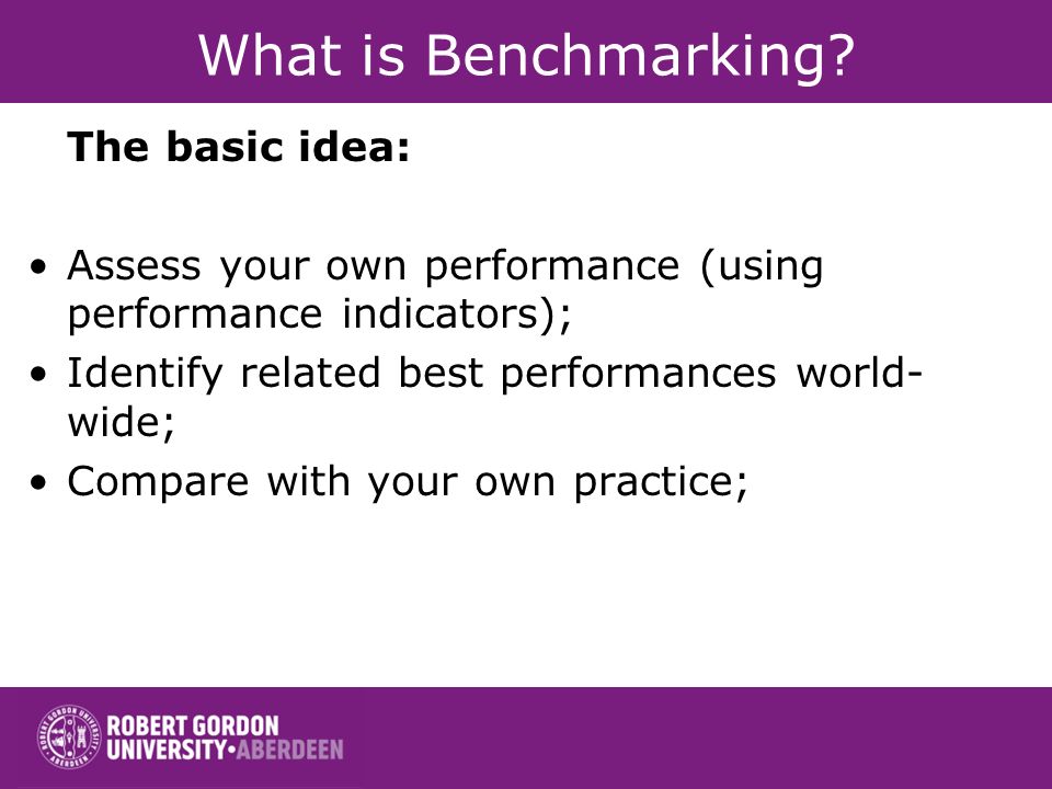What is Benchmarking.