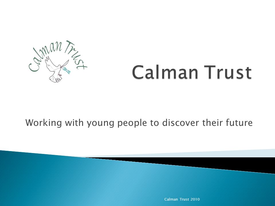 Working with young people to discover their future Calman Trust 2010
