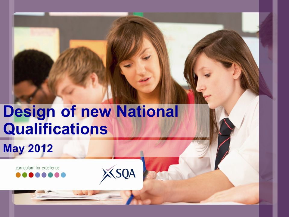 Design of new National Qualifications May 2012