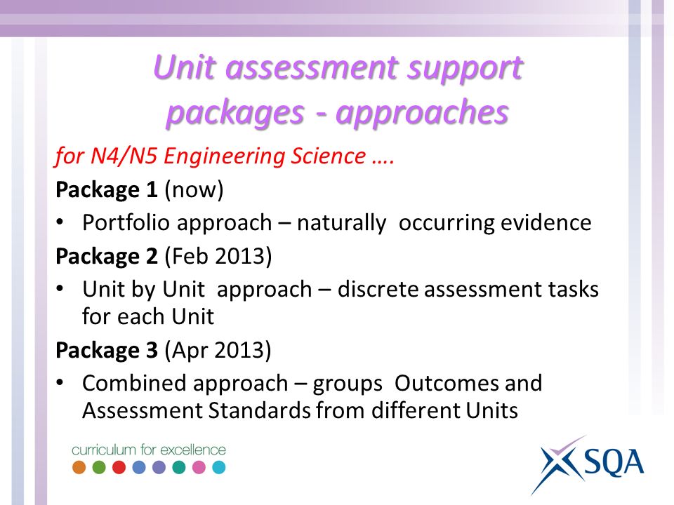 Unit assessment support packages - approaches for N4/N5 Engineering Science ….