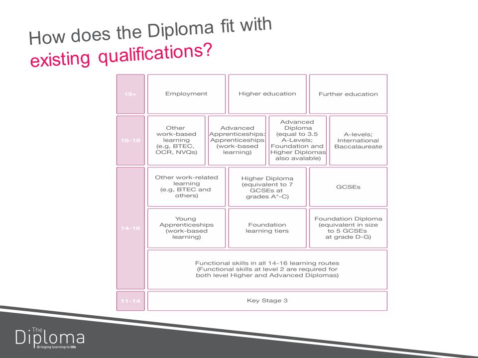 How does the Diploma fit with existing qualifications