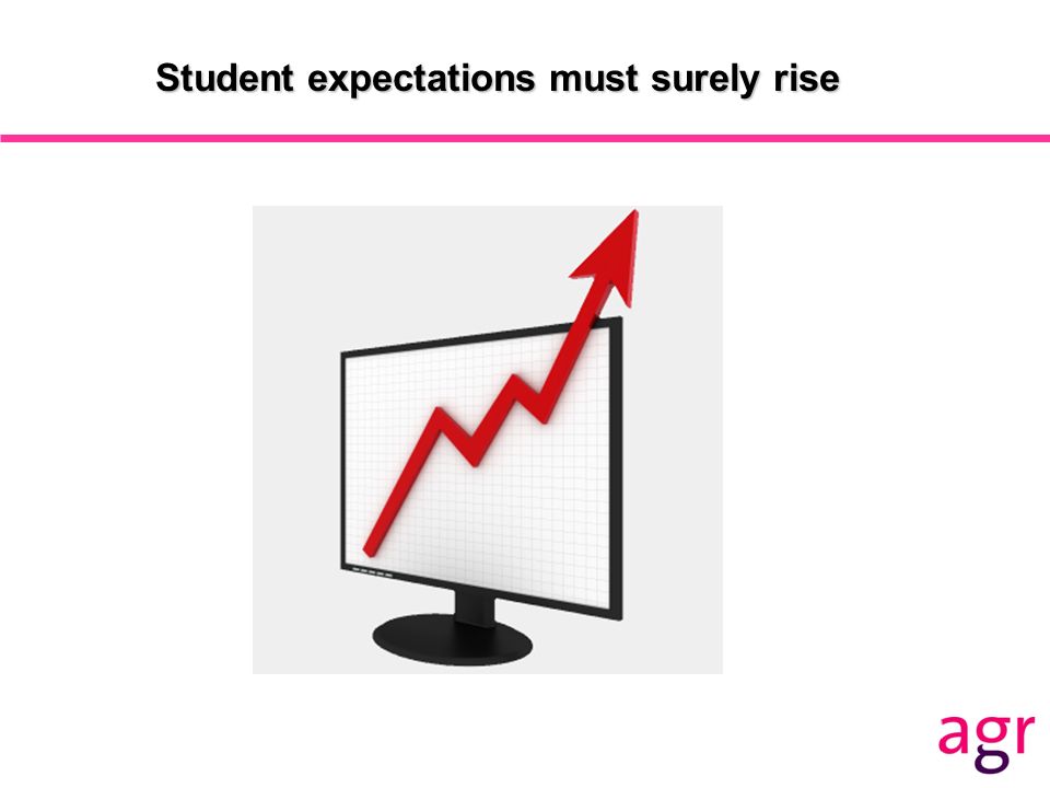 Student expectations must surely rise