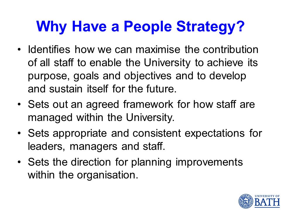 Why Have a People Strategy.