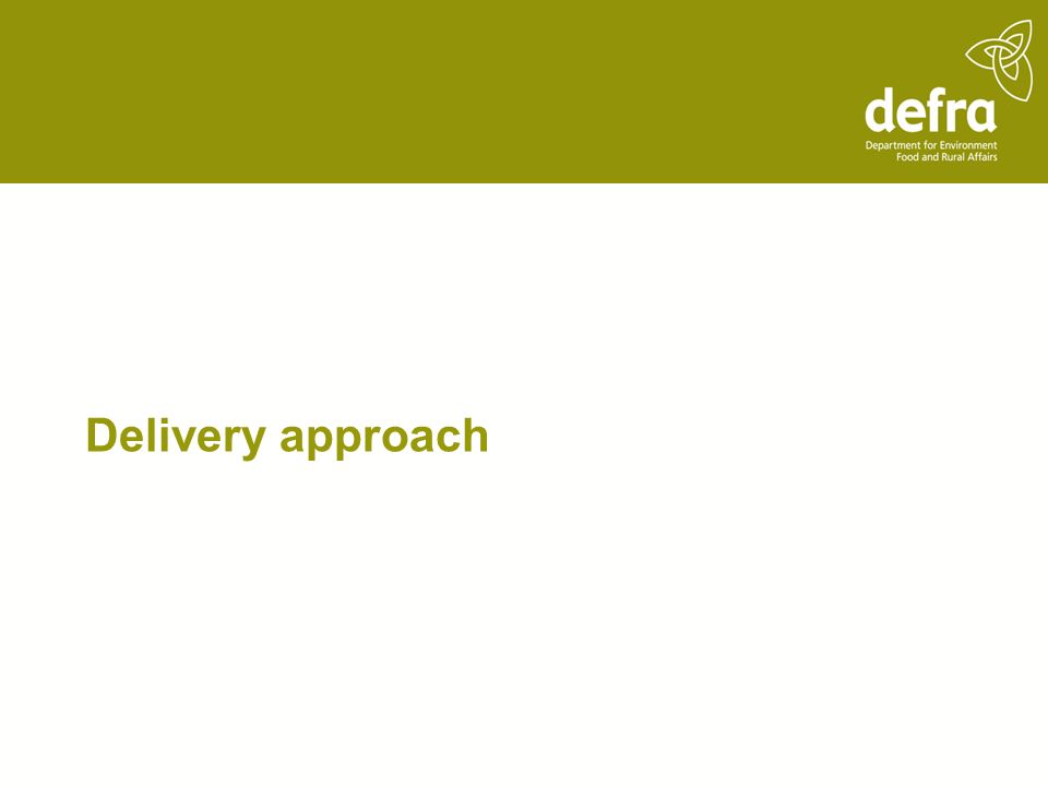 Delivery approach