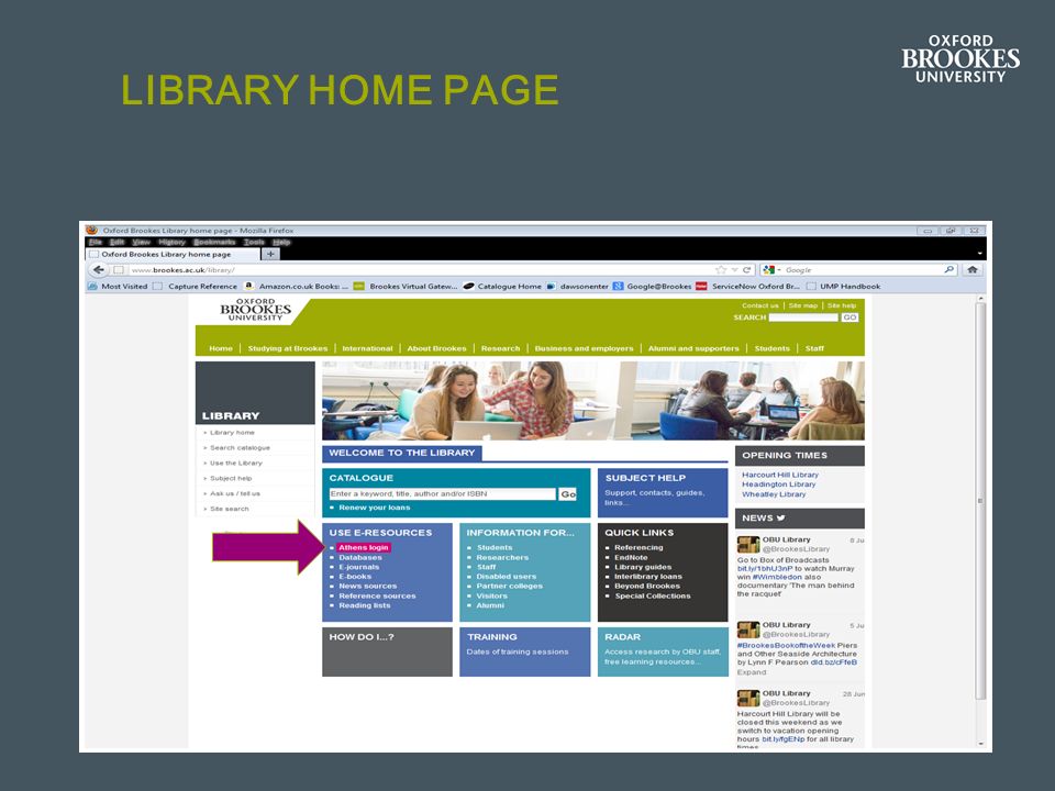LIBRARY HOME PAGE