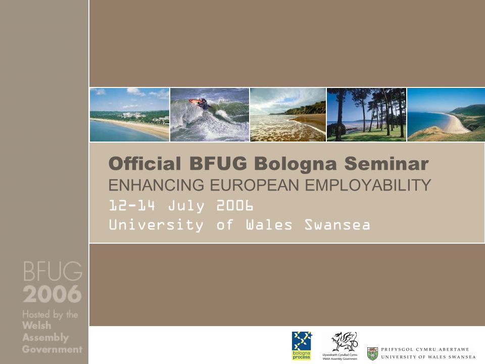 Official BFUG Bologna Seminar ENHANCING EUROPEAN EMPLOYABILITY July 2006 University of Wales Swansea
