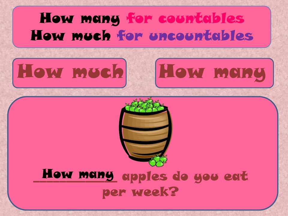 We use « how many » for countable nouns: How many eggs do we need.