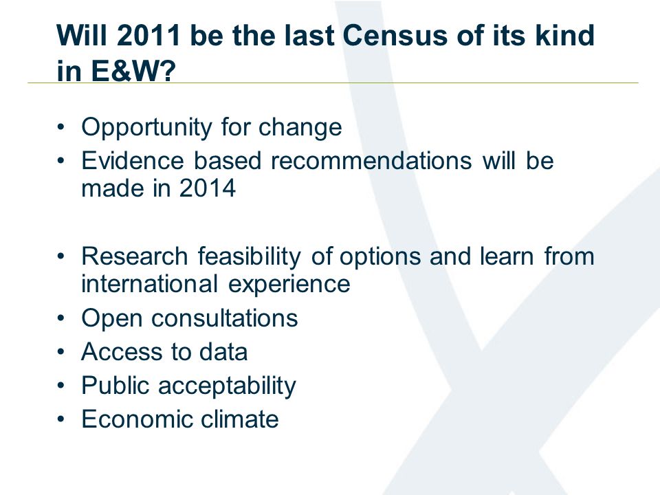 Will 2011 be the last Census of its kind in E&W.