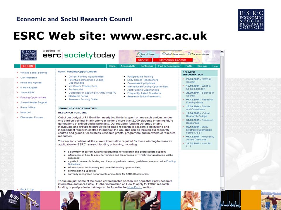ESRC Web site: