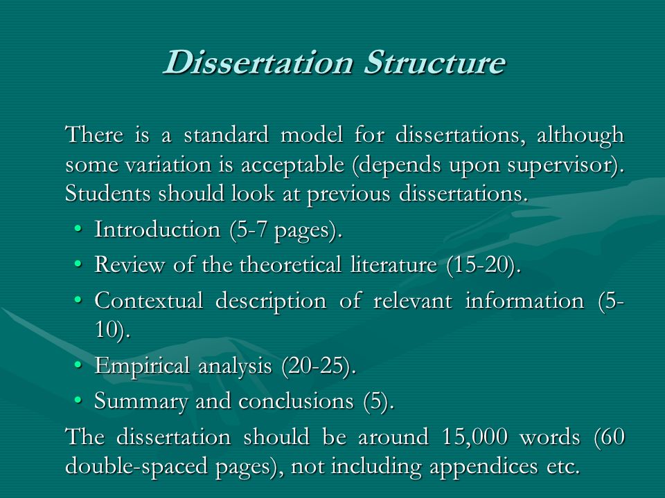 Business dissertation structure