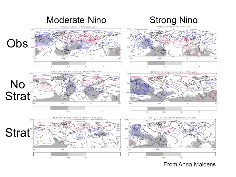 Obs No Strat Moderate NinoStrong Nino From Anna Maidens