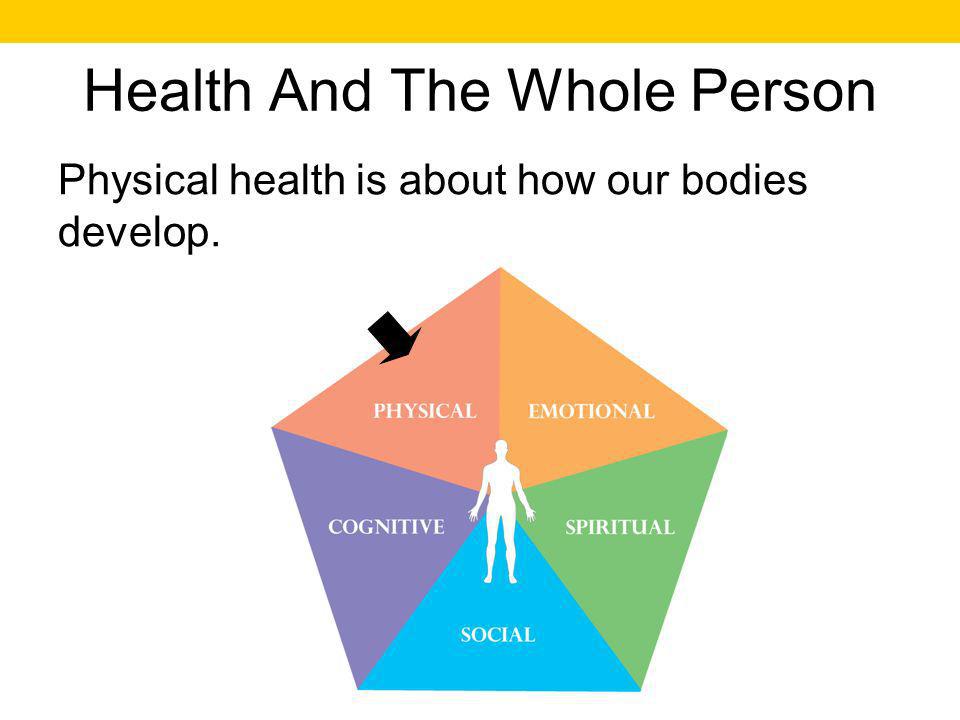 Health And The Whole Person Physical health is about how our bodies develop.