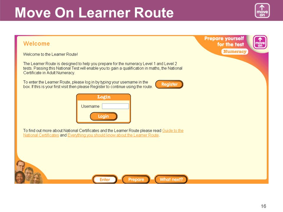 16 Move On Learner Route