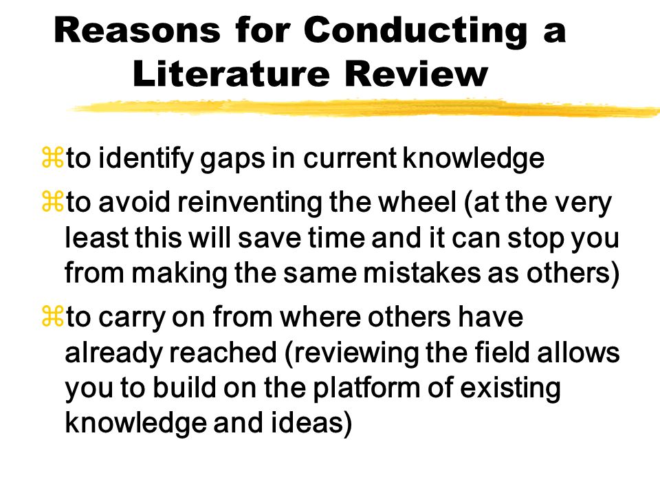 Contents of literature review