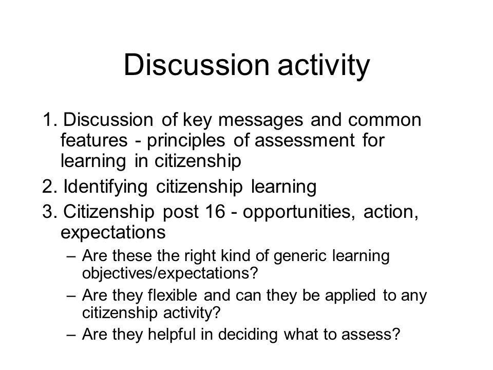 Discussion activity 1.