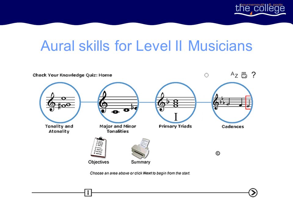 Aural skills for Level II Musicians