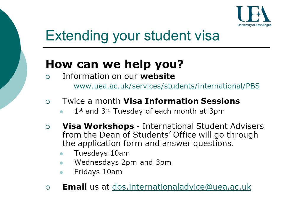 Extending your student visa How can we help you.