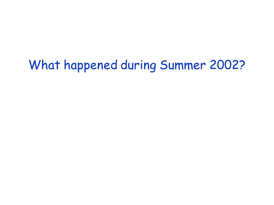 What happened during Summer 2002