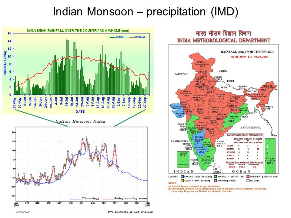 Indian Monsoon – precipitation (IMD)