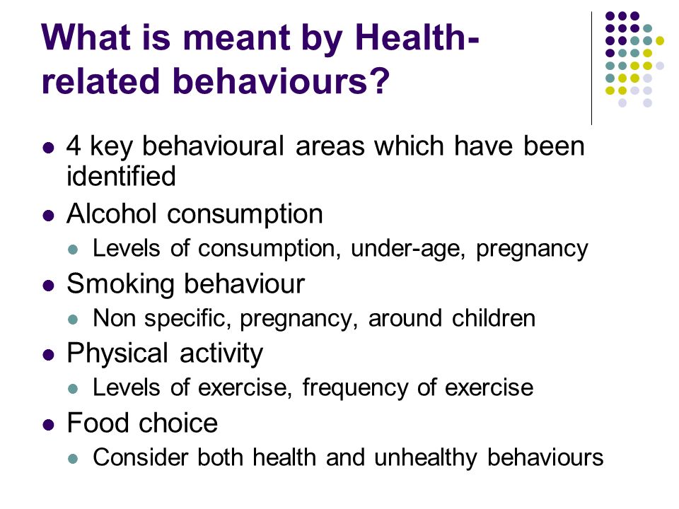 What is meant by Health- related behaviours.