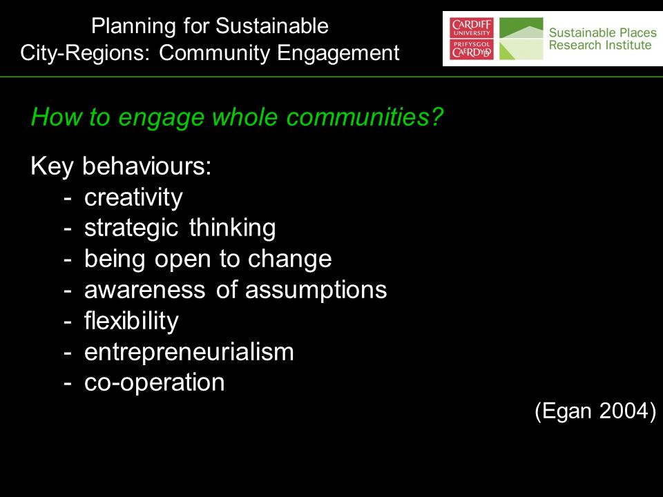 How to engage whole communities.