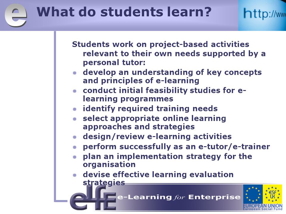 What do students learn.