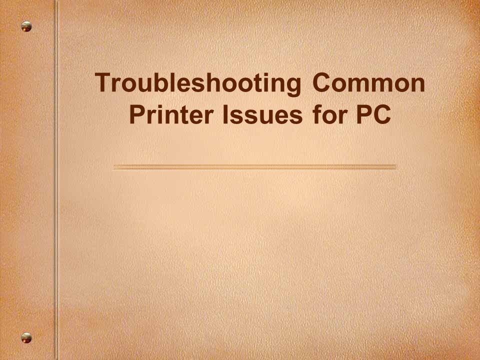 Troubleshooting Common Printer Issues for PC