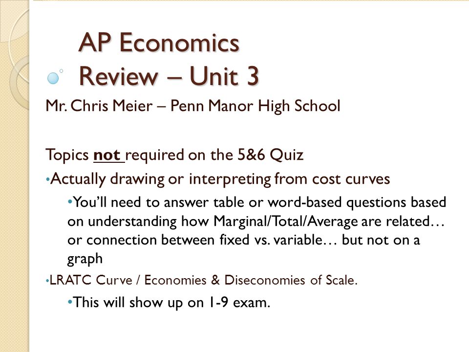 economics unit 3 economies of