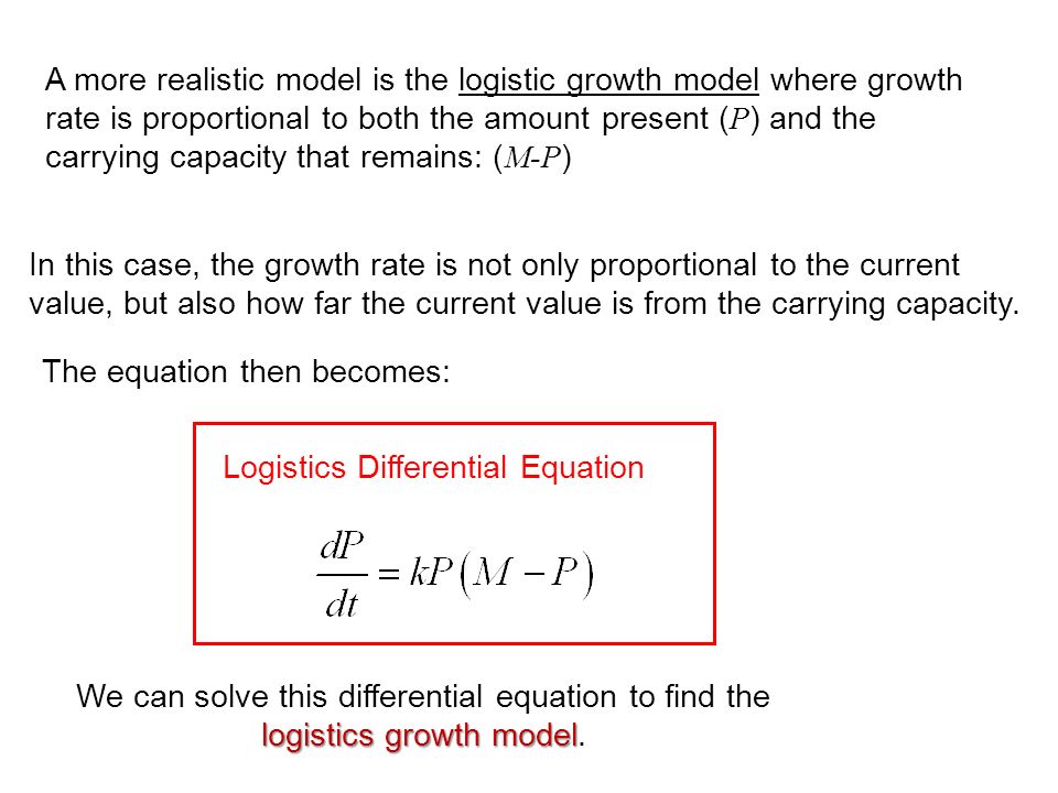 Logistic Growth Rate Equation Talkchannels A Real World Problem From Example 1 In Exponential Growth Under