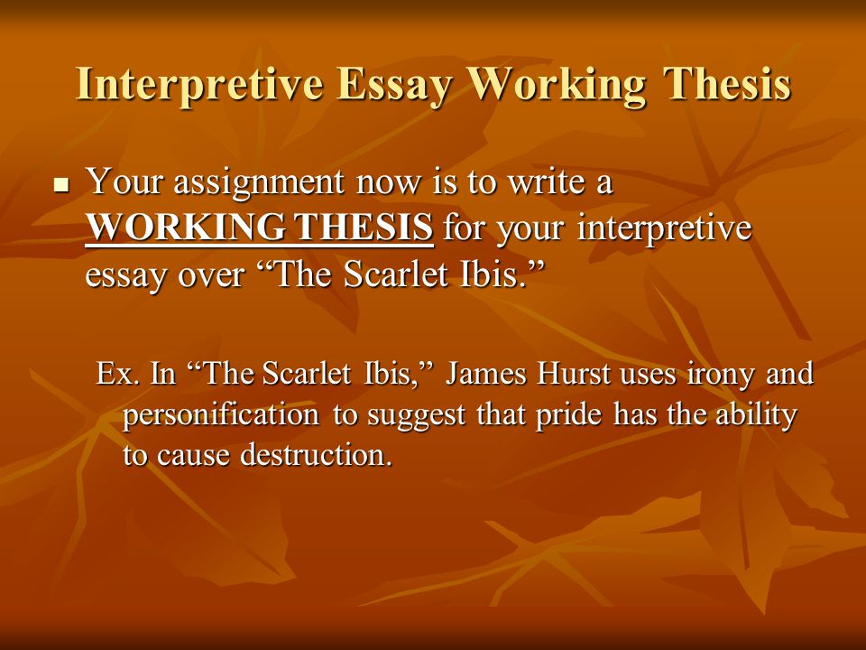 the scarlet ibis pride essay Essays from bookrags provide great ideas for pride and grief in the scarlet ibis essays and paper topics like essay view this student essay about pride and grief in the scarlet ibis. the scarlet ibis pride essay Essays from bookrags provide great ideas for pride and grief in the scarlet ibis essays and paper topics like essay view this student essay about pride and grief in the scarlet ibis.
