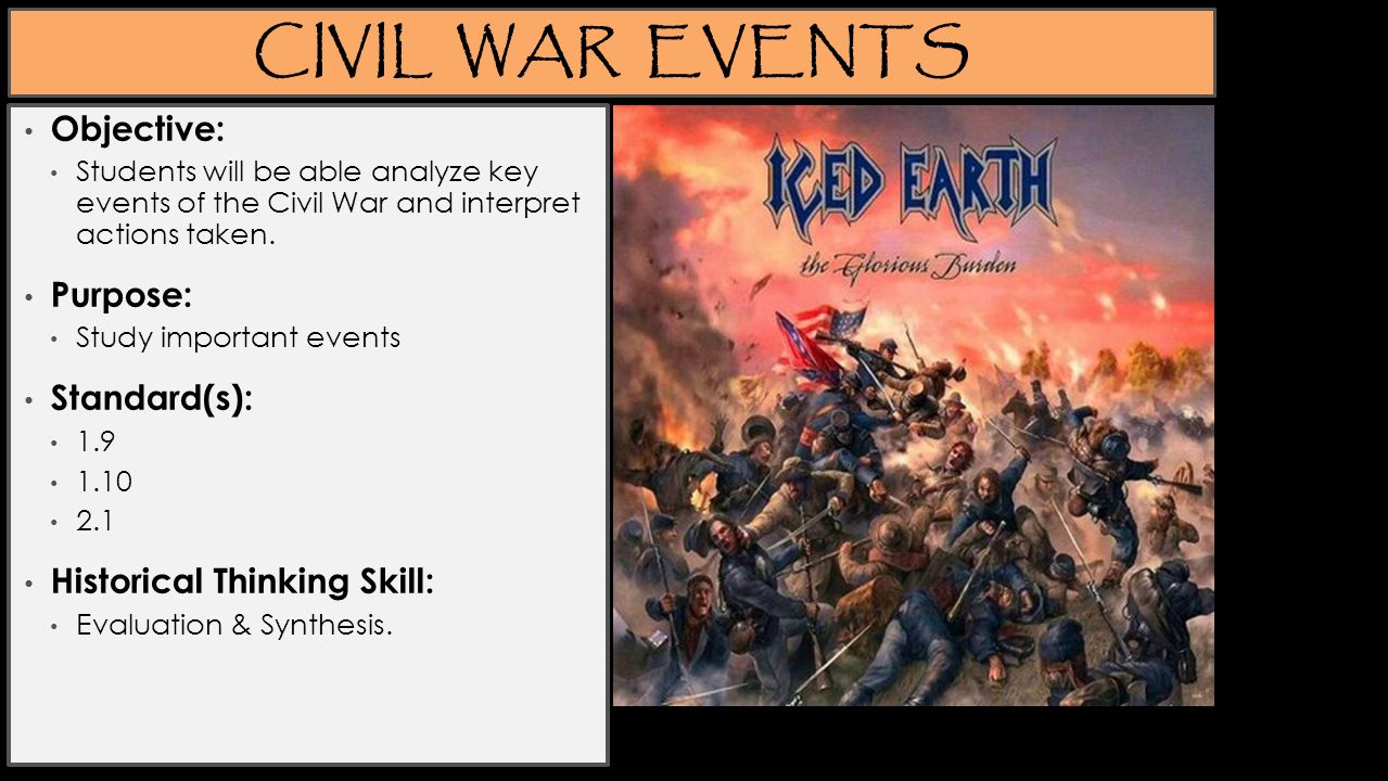 a history of the events that occurred and started the civil war Here is a list of the top nine events in chronological top 9 events that led to the civil war //wwwthoughtcocom/events-that-led-to-civil-war. a history of the events that occurred and started the civil war Here is a list of the top nine events in chronological top 9 events that led to the civil war //wwwthoughtcocom/events-that-led-to-civil-war.