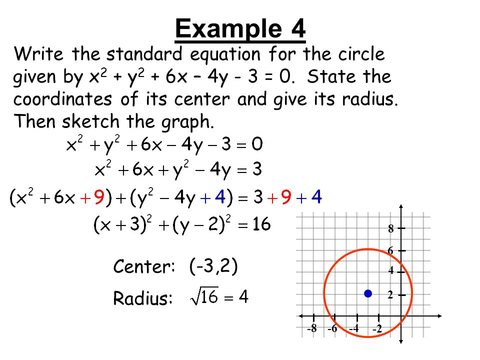 Write An Equation Of A Circle With Center 0 And Radius 3 Equation Of Circle With Center And Radius Talkchannels