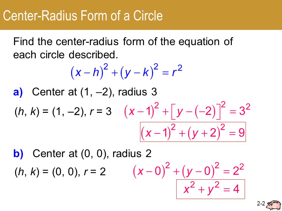 Find The Standard Equation Of A Circle With Center And Radius Equation Of A Circle With Center And Radius Talkchannels