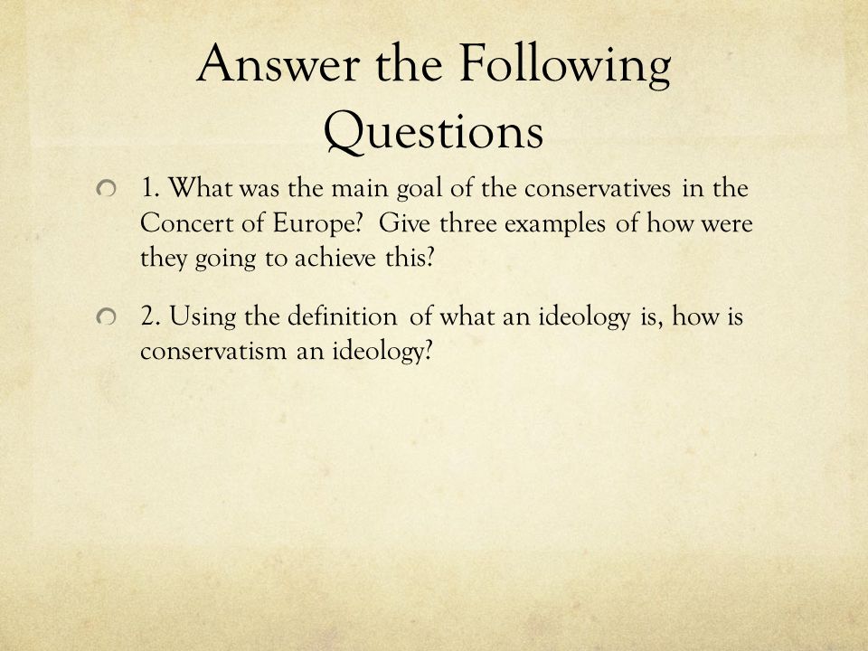 What is the Concert of Europe?