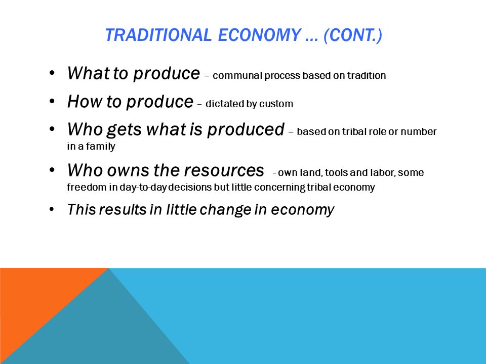 what is a traditional economy
