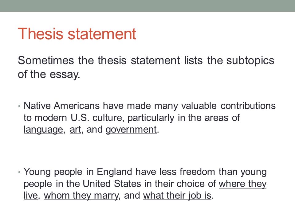 American culture essay thesis