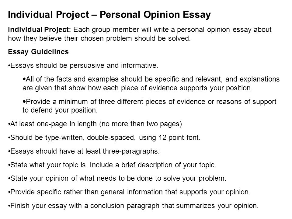 opinion essays examples