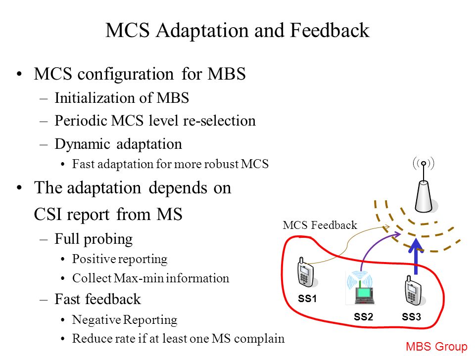 mcs adaptation and feedback mechanism in m mbs ieee presentation mcs adaptation and feedback mechanism in m mbs ieee presentation, Presentation templates