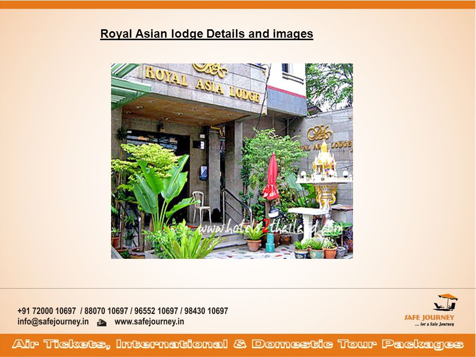 Royal Asian lodge Details and images