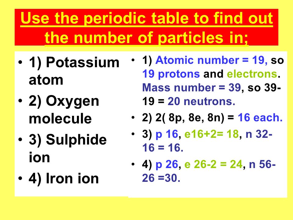 use the periodic table to find out the number of particles in 1 potassium - Periodic Table Atomic Number 19 use the periodic table to find out the number of particles in 1 potassium - Periodic Table Atomic Number 19