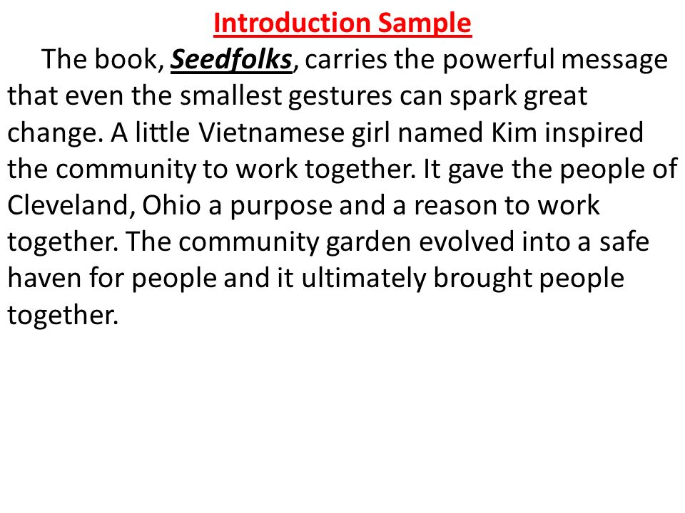 thematic essay examples