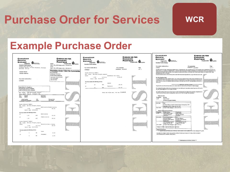 example of purchase order