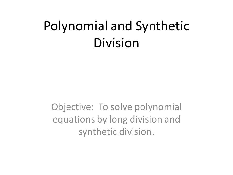 Solve My Long Division Problem