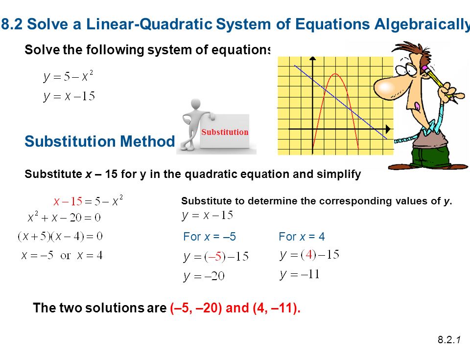 Solving Quadratic Equations Algebraically Talkchannels System Of Equations Algebraically Talkchannels