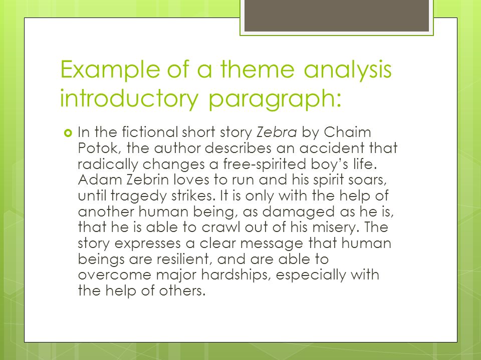 Literary Analysis Essay Example Short Story