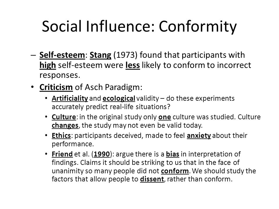factors that influence conformity essay Two of the more recognized areas of study within the study of social influence are the study of department of psychology factors related to conformity. factors that influence conformity essay Two of the more recognized areas of study within the study of social influence are the study of department of psychology factors related to conformity.