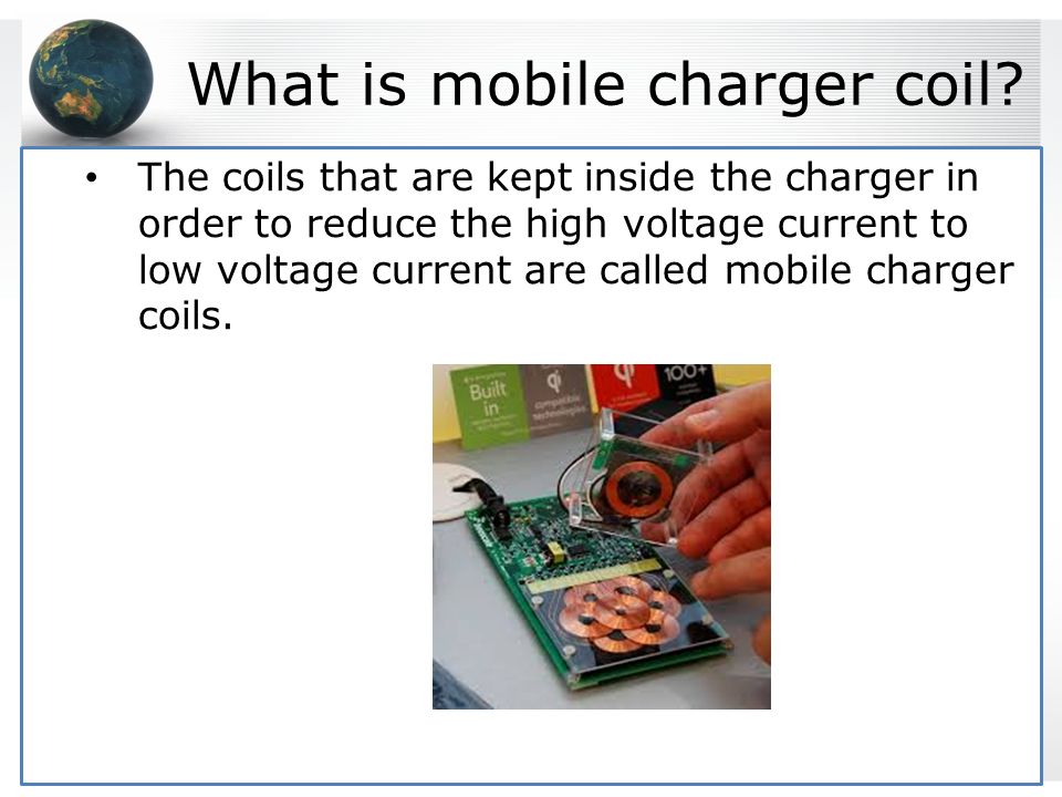 Mobile charger coils