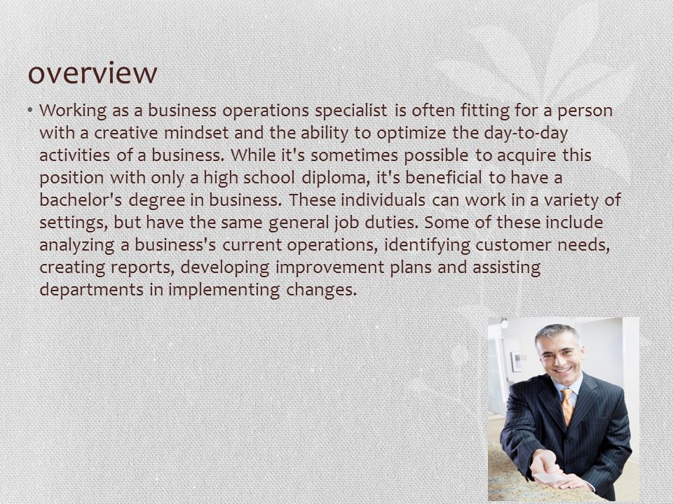 business operations specialist